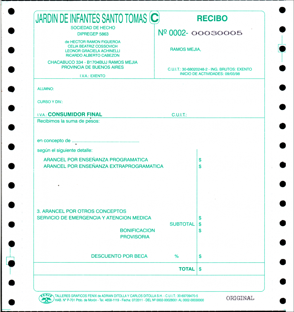 Formulario continuo - Imprenta de formularios